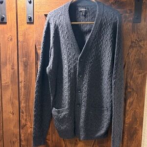 Nordstrom Charcoal Cable Knit Cardigan